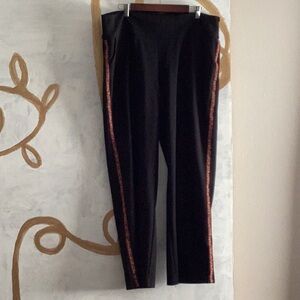 SAINT + SOFIA | Runway Pant with animal print side stripe